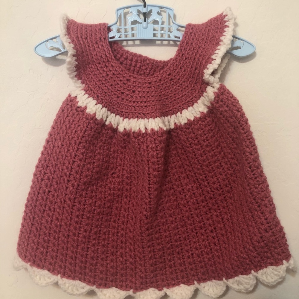 Crochet knit dress
